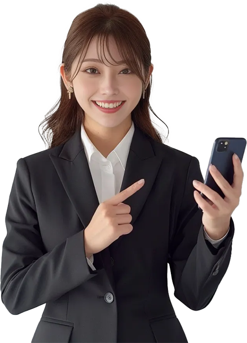 スマホを持つ女性